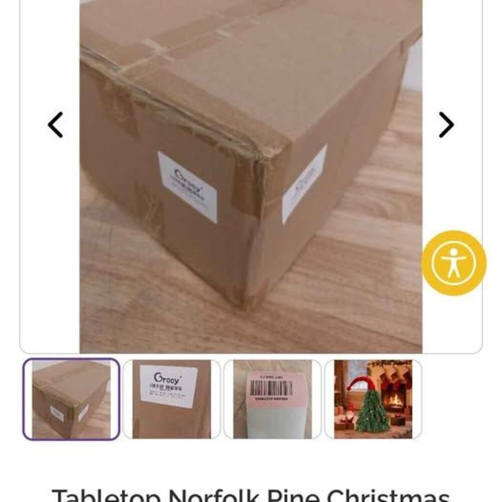 Tabletop Norfolk Pine Christmas Tree 3FT Green Mini - Picture 2 of 3